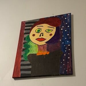 Colorful Abstract Portrait Canvas Art